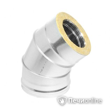 Колено 135° (45°) Теплов и Сухов Отвод Термо 45* ОТ-Р 430-0.5/оцинковка D115/180 в Нефтеюганске