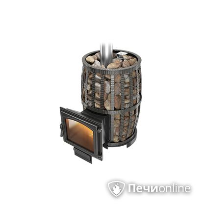 Дровяная печь-каменка Везувий Легенда Русский пар Ковка 24 (240) в Нефтеюганске