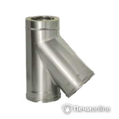 Дымоход Дымок Тройник 45° с изоляцией 0,8 мм ТRFR45  115/200 в Нефтеюганске