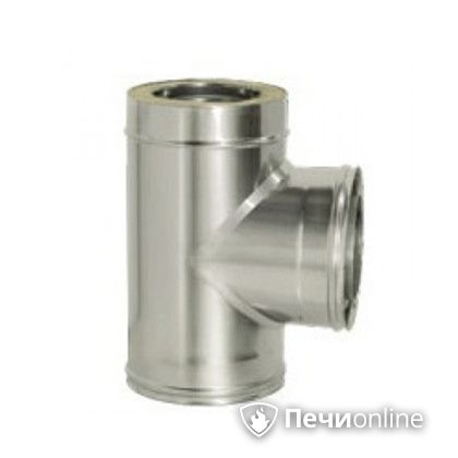 Дымоход Дымок Тройник 90° с изоляцией 0.5 мм. ТRFR90 120/200 в Нефтеюганске