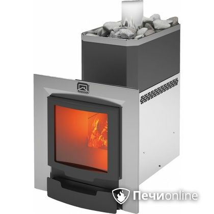 Дровяная банная печь Теплодар Русь 12 ЛНЗП Панорама Профи (дверь 17 с обрамлением) в Нефтеюганске