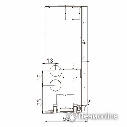 Каминная топка Edilkamin WINDO 70 nero в Нефтеюганске