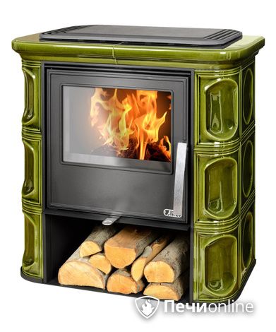 Печь-камин ABX Florencie, зеленая в Нефтеюганске