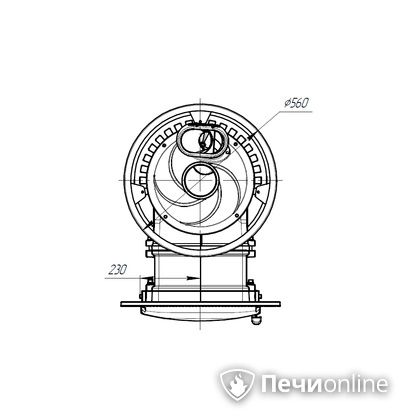 Дровяная печь-каменка Прометалл Атмосфера L сетка нержавейка в Нефтеюганске