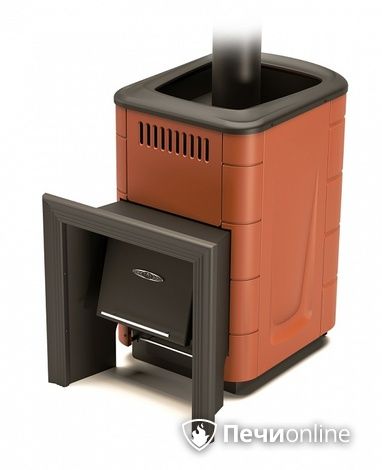 Газодровяная банная печь TMF Оранж Блю Carbon терракота в Нефтеюганске