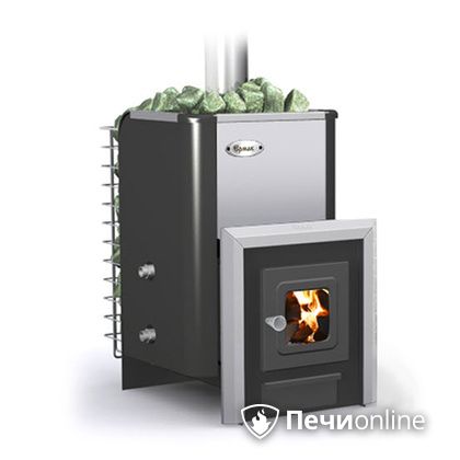 Дровяная банная печь Ермак -Элит 16-С стекло нержавеющая сталь в Нефтеюганске