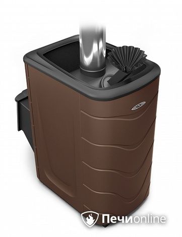 Дровяная банная печь TMF Гейзер 2014 Inox ДА ЗК шоколад в Нефтеюганске