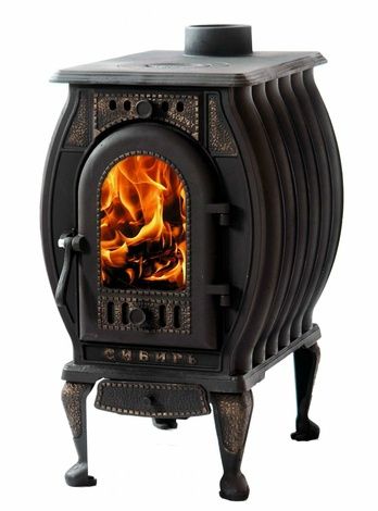 Отопительно-варочная печь Сибирь  чугунная "Сибирь-8" со стеклом в Нефтеюганске