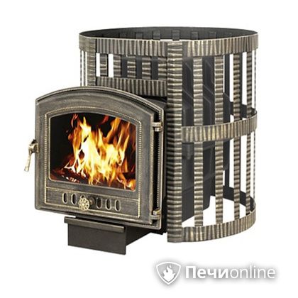 Дровяная банная печь Везувий Легенда Ковка 22 (224) чугун в Нефтеюганске