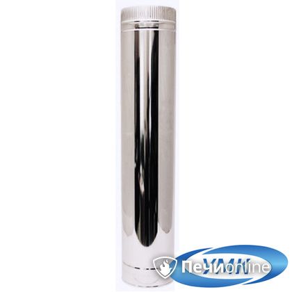 Дымоход УМК Труба D200 L=1,0 м 1.0мм. нержавейка в Нефтеюганске