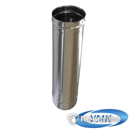Дымоход УМК Труба D130 L=0.5 м 0.5 мм. нержавейка в Нефтеюганске