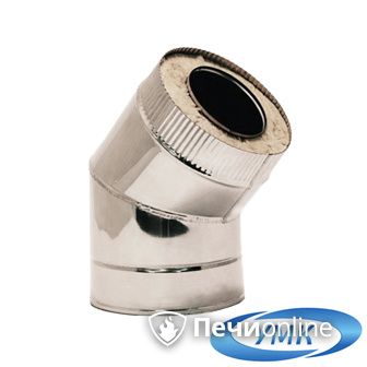 Дымоход УМК Сэндвич-отвод 135°  D160х220 Н+Н 0.5мм 0.5мм по воде в Нефтеюганске