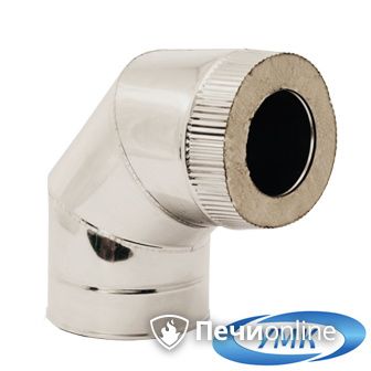 Дымоход УМК Сэндвич-отвод 90° D180х260 Н+Оц 0.5мм 0.5мм по воде в Нефтеюганске