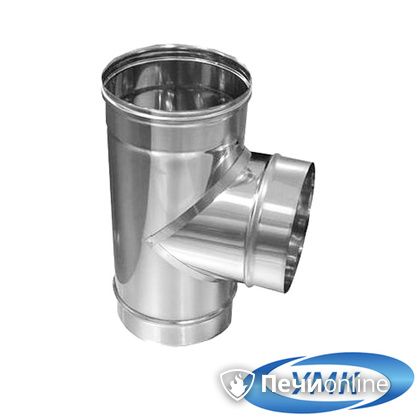 Дымоход УМК Тройник 90° D150 1.0мм нержавейка в Нефтеюганске